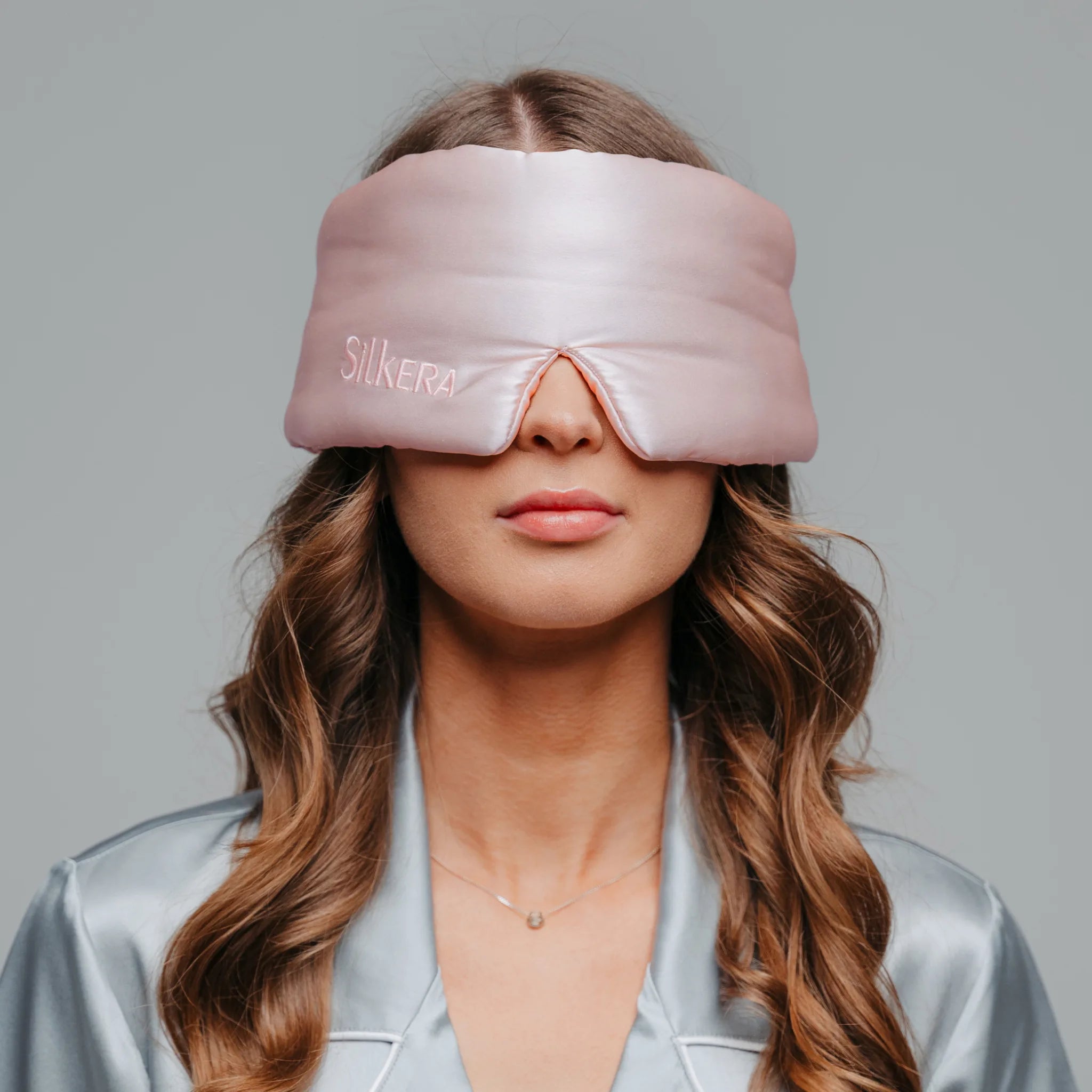 akių kaukė miegui rožinė