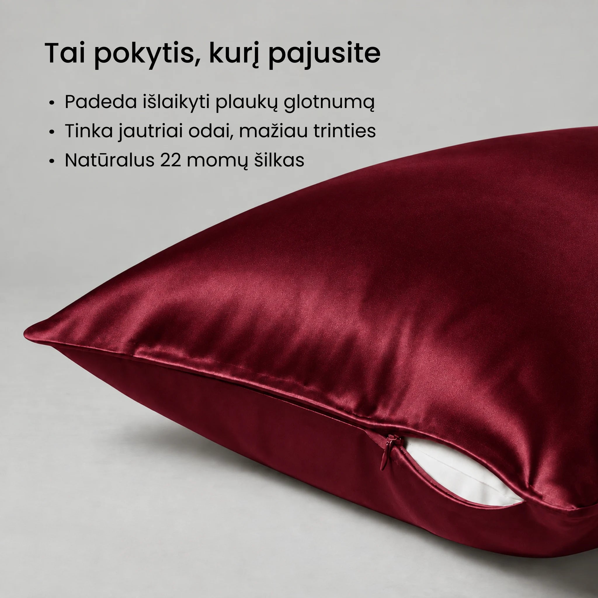 Silko uzvalkalai pagalvėms burgundiski