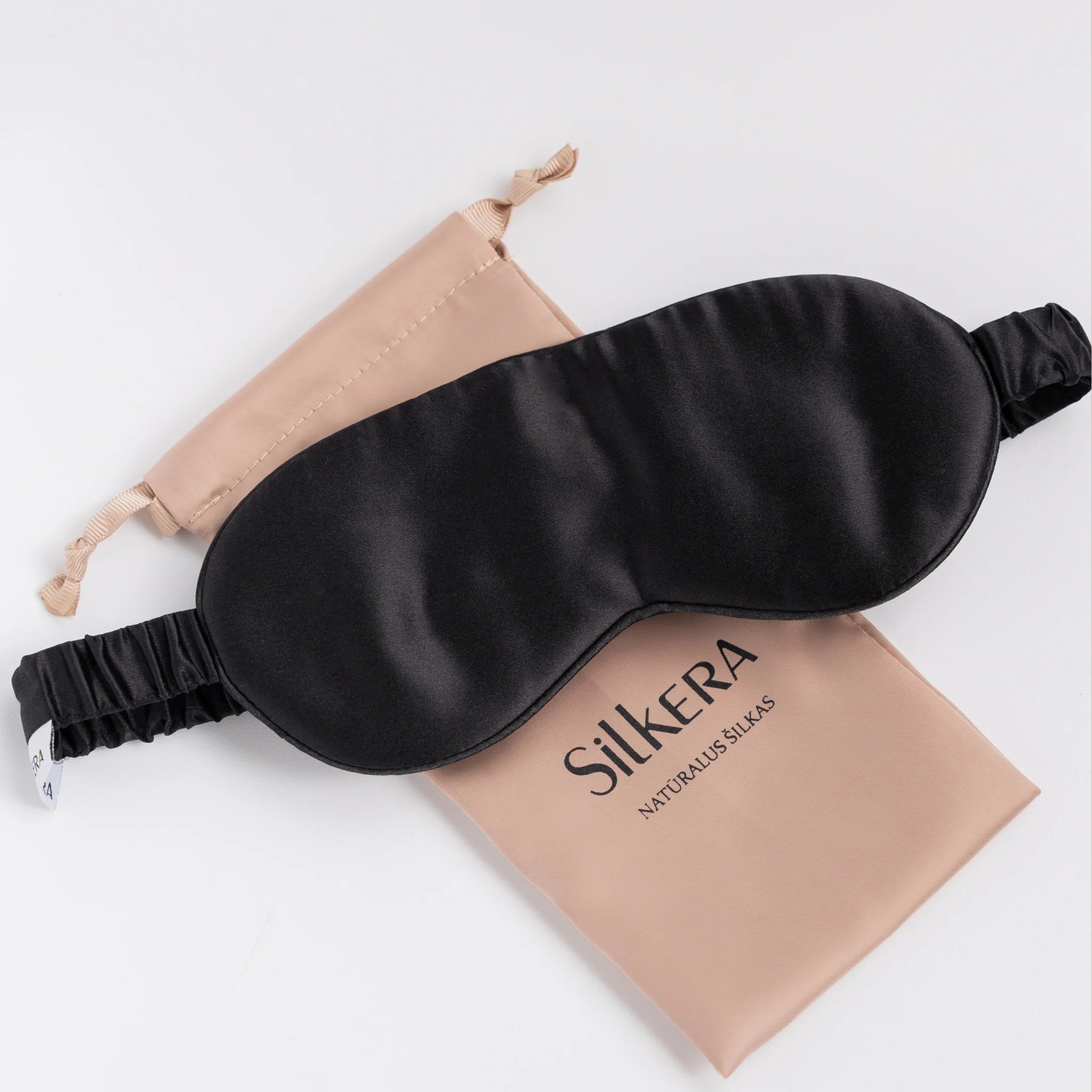 juodi silkiniai miego akiniai