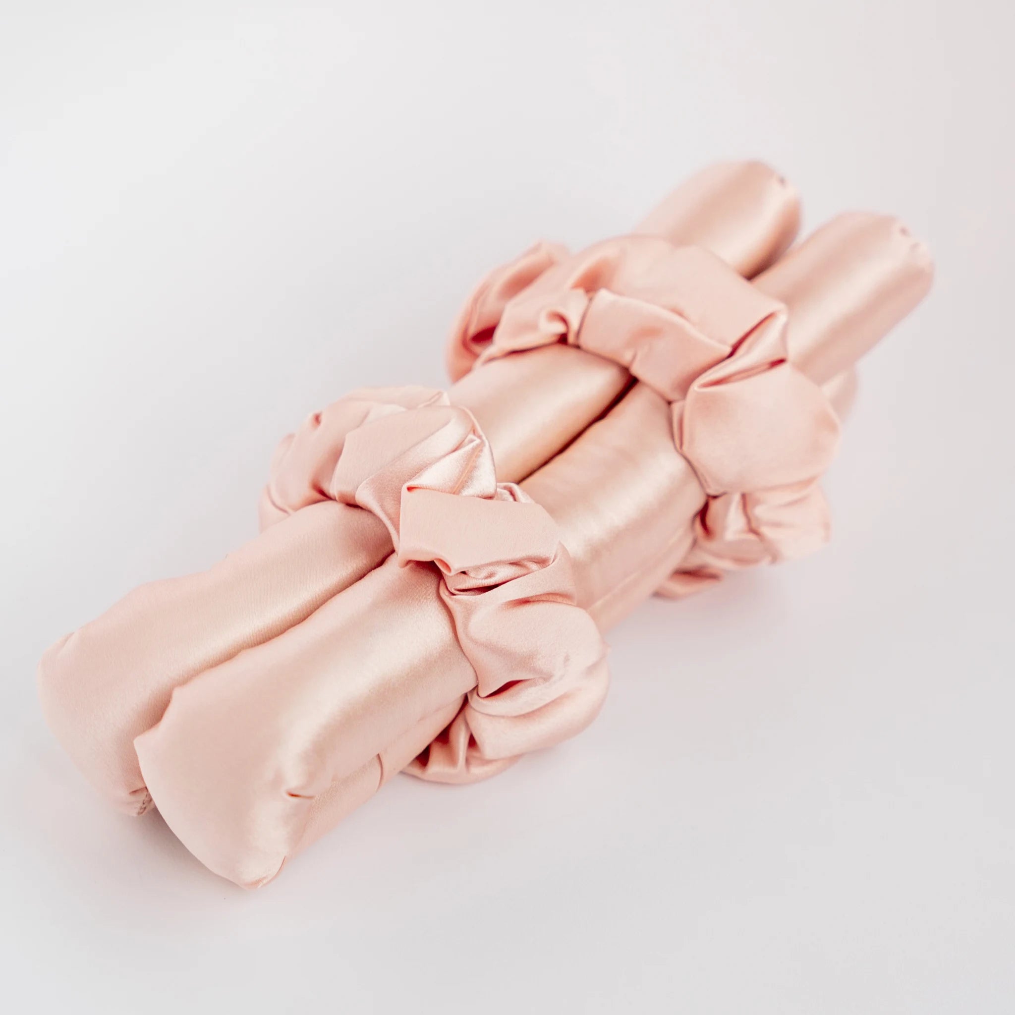 Šilkinė plaukų garbanojimo juosta rožinės spalvos