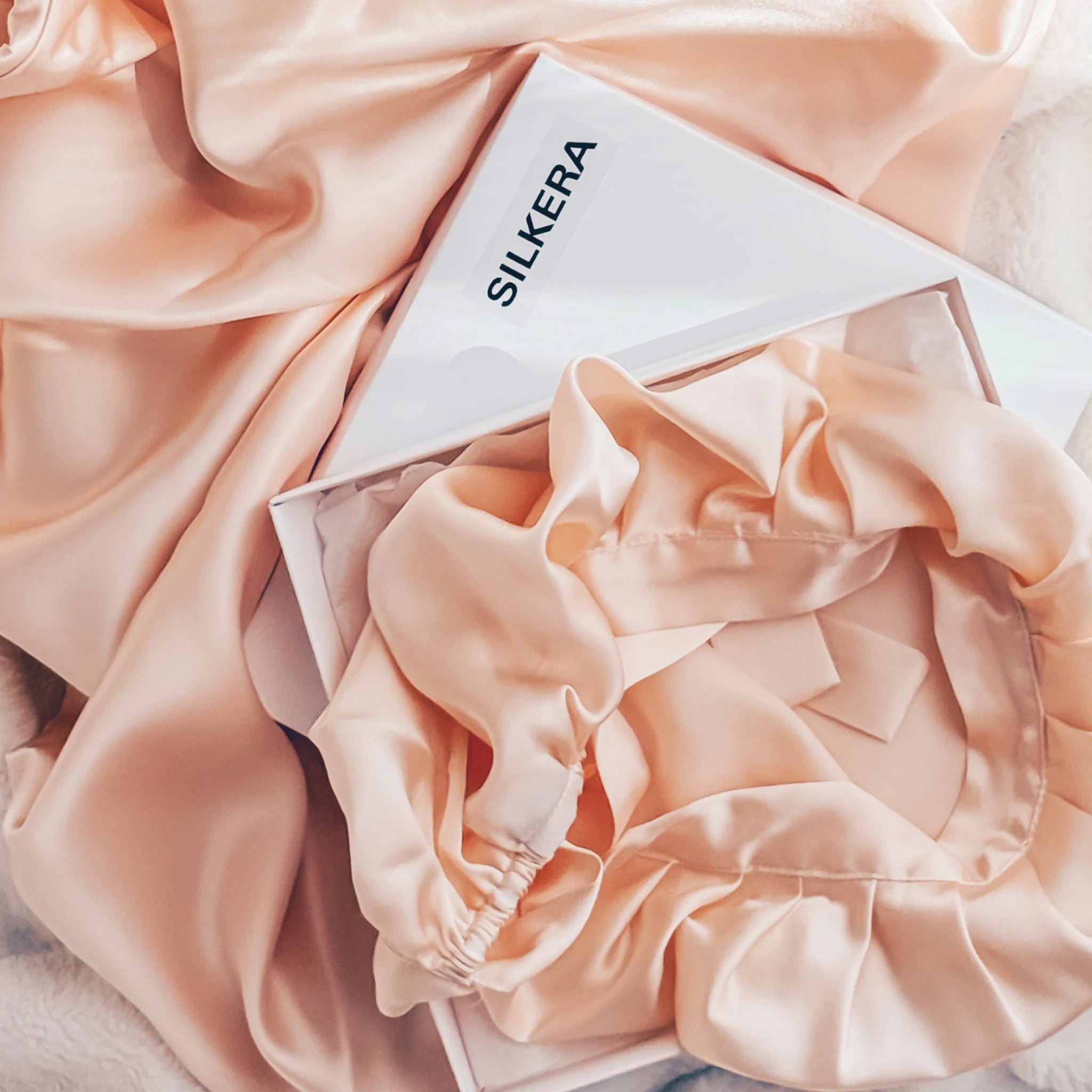 Šilkinės miego kepuraitės pakuotė