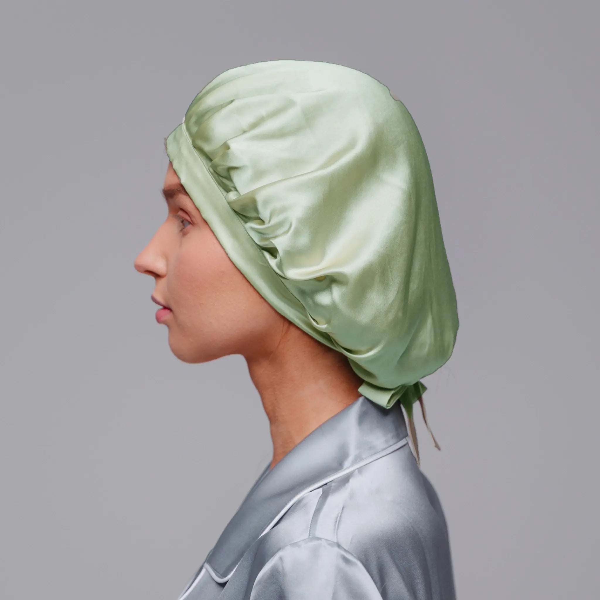 silkine kepuraite miegui žalsva