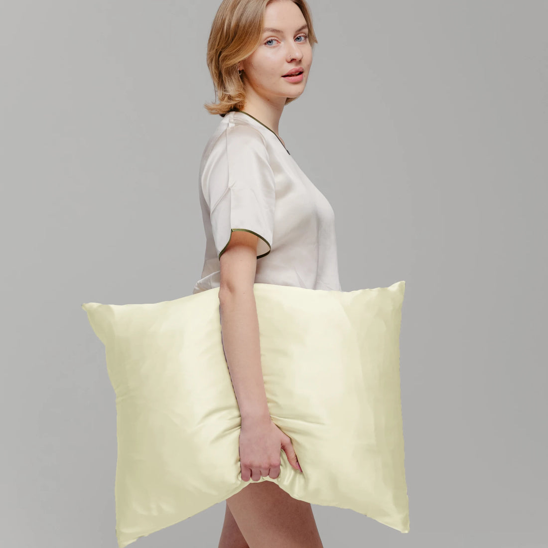 Mulberry šilko pagalvės užvalkalas kremo spalvos